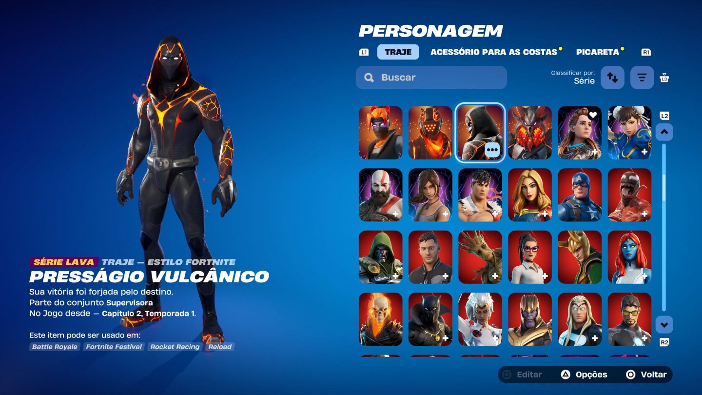 CONTA FORTNITE: 242 SKINS + 184 PICARETAS | KRATOS PS5 + MACHADO DO KRATOS