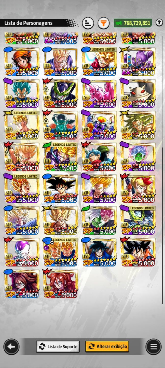 Conta Dragon Ball Legends end game