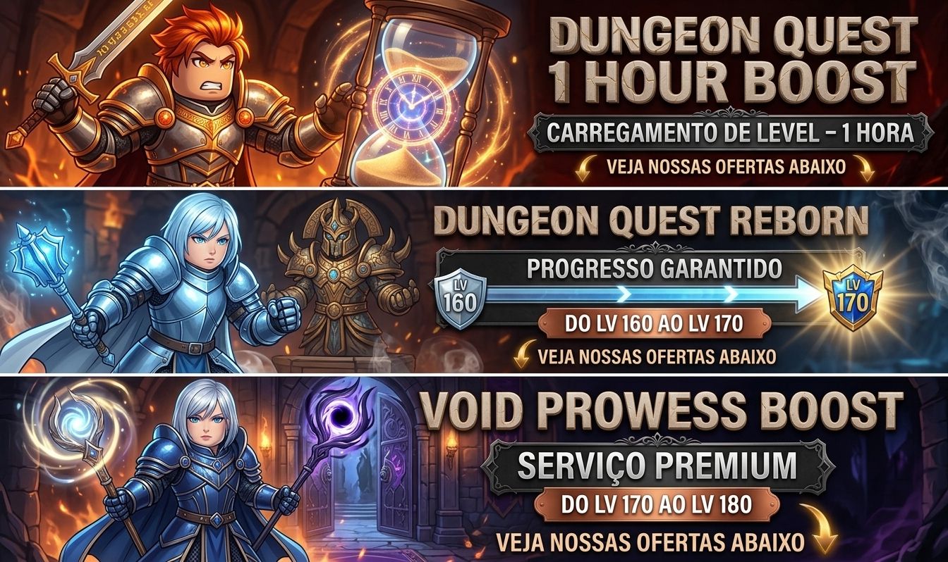 Dungeon Quest Reborn - Itens | Skills | Lendários | Armas | Carrys