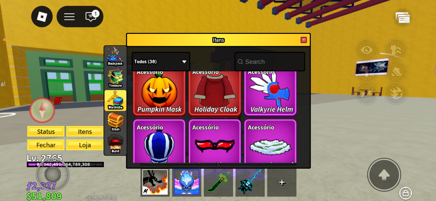 Conta de blox fruit quase level max