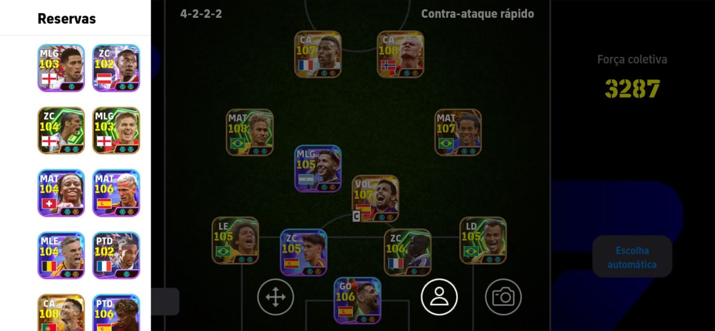 Conta efootball com 2387 de forca