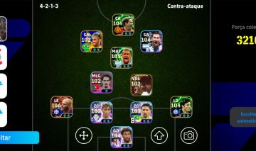 EFootball 2026 Mobile | Conta Forte 3210 de Força Coletiva Messi, Neymar, cr7