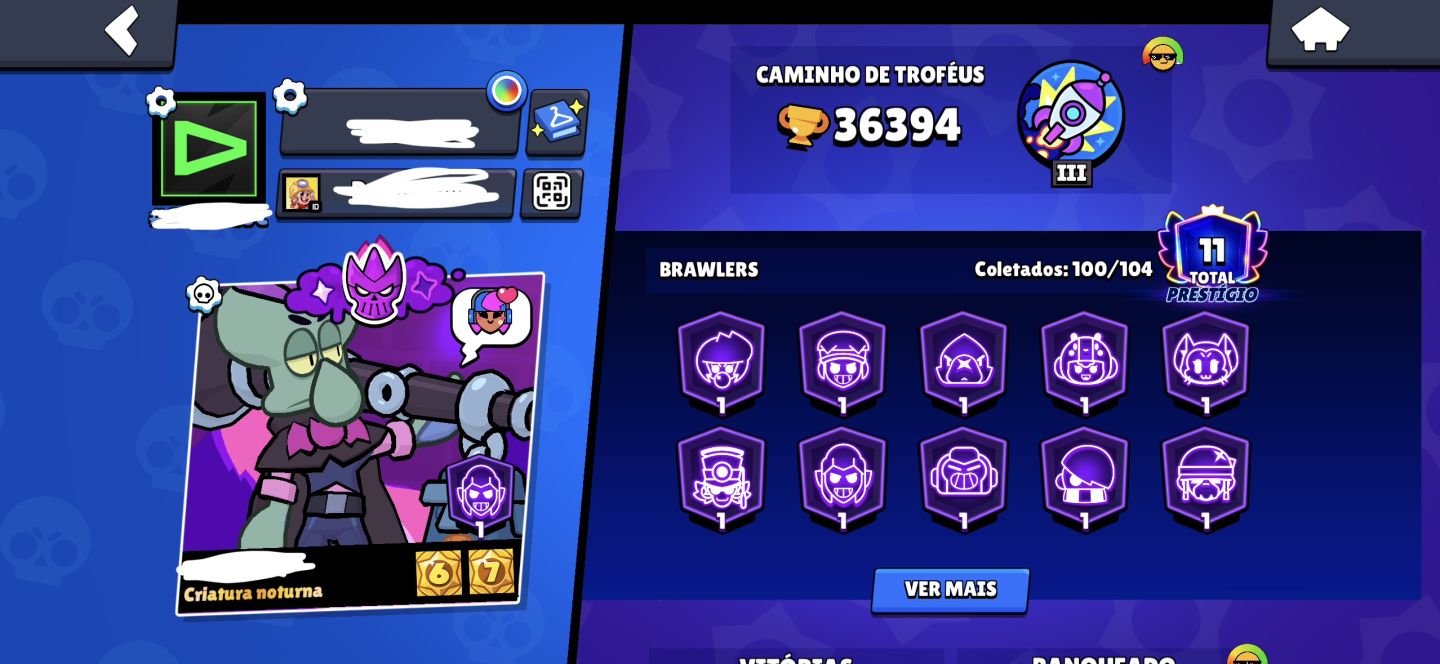 Conta Brawl Stars rara 7 anos