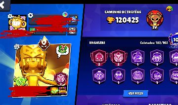 CONTA BRAWL 120K TROFÉUS - MESTRE E FAMA MARCIANA