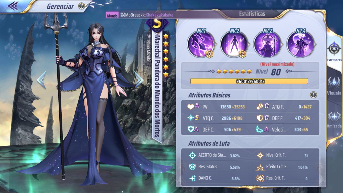 Conta Saint Seiya Awakening A-150