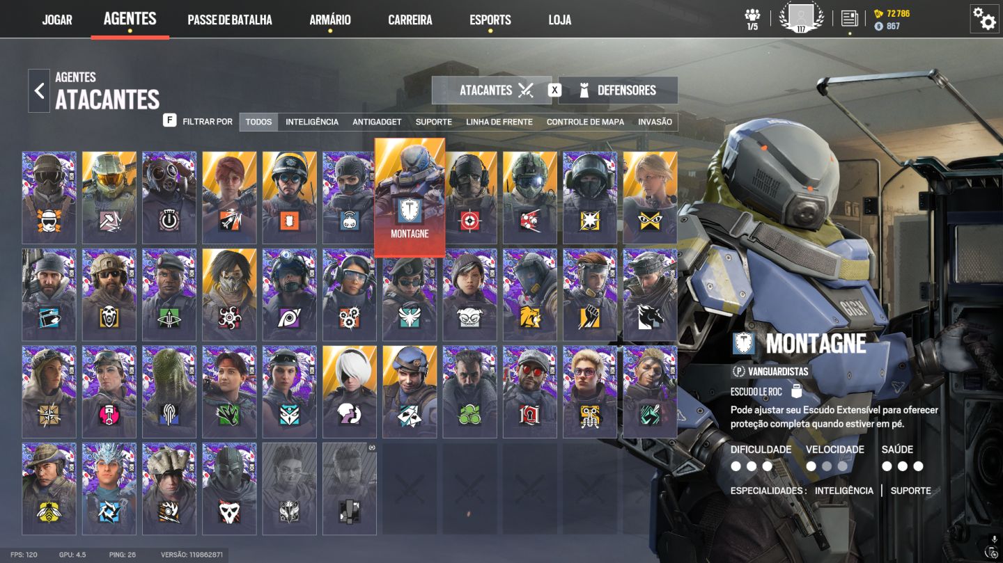 Conta R6 - 20+ Elites, Signature Six 2020, six'19, e muito mais