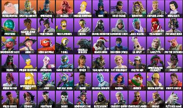 Conta Fortnite INSANA 84 Skins | Simpsons, Snake, Sub-Zero + 8 Pagas