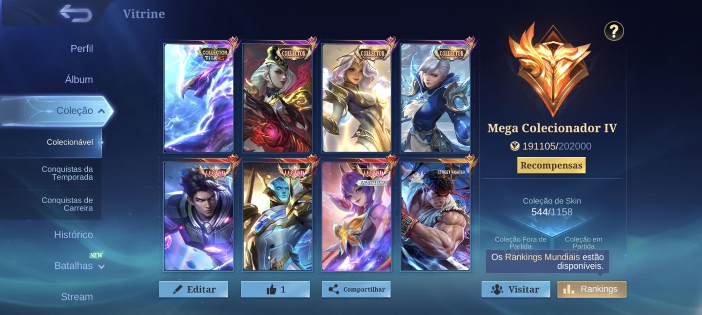 Conta mobile legends assassino