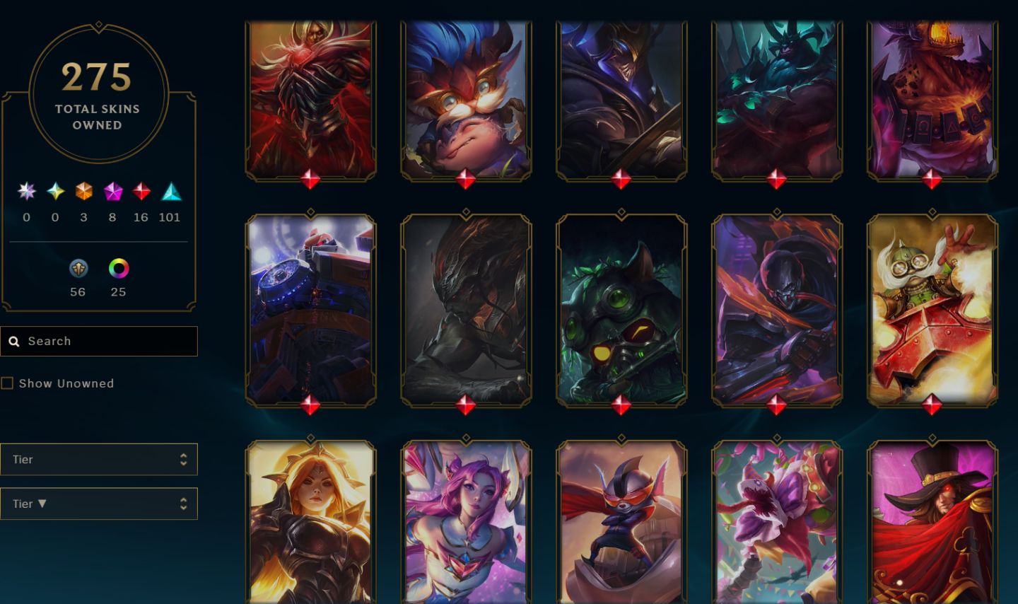 Prata - mmr de Platina - lv292 - 3 skin ultimate, 10 anos de conta
