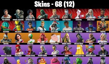 Conta Fortnite com Solid Snake | Santa Dogg | Doom | Outlaw Midas e 68 Skins