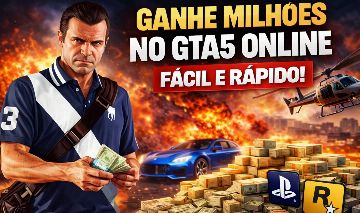 (PS5) DINHEIRO RÁPIDO SEM NECESSIDADE DO ACESSO A CONTA+up de xp gta 5 online
