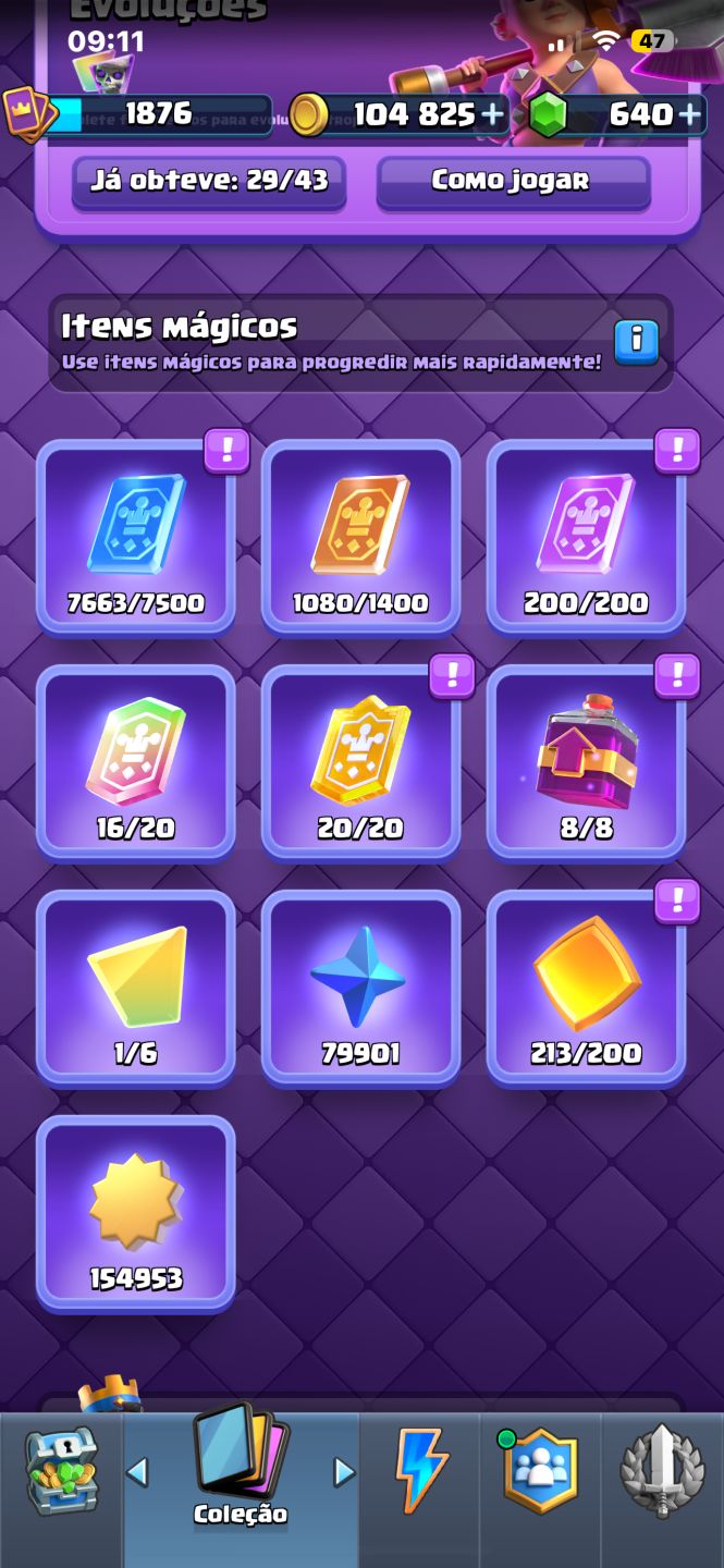 Conta clash royale bem tunada