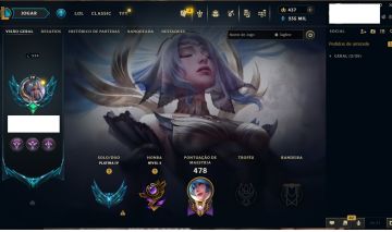 Conta LOL PLATINA(EX ESM3), TODOS os champs! MAIN SONA, MISS, AHRI, LUX, ZYRA.