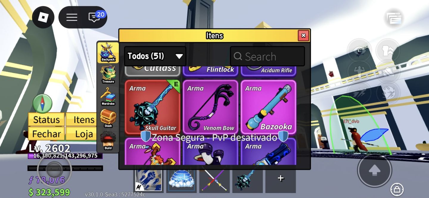 Conta blox fruit com 30M bounty, e muito mais!