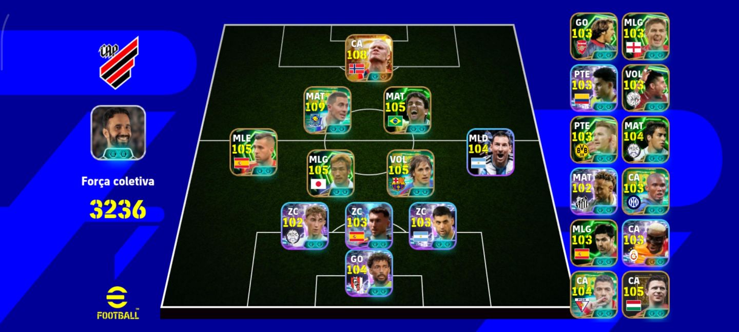 CONTA EFOOTBALL 400 JOGADORES HAZARD 109 HAALAND 108 FULL META ESTRELADA