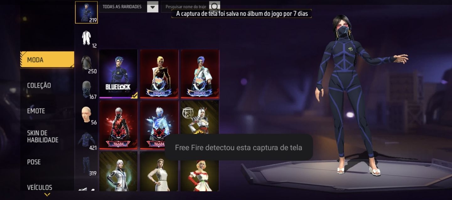 Conta de Free Fire Muito Boa, De Conta de 2017 Muito Boa a venda, Prime 7.