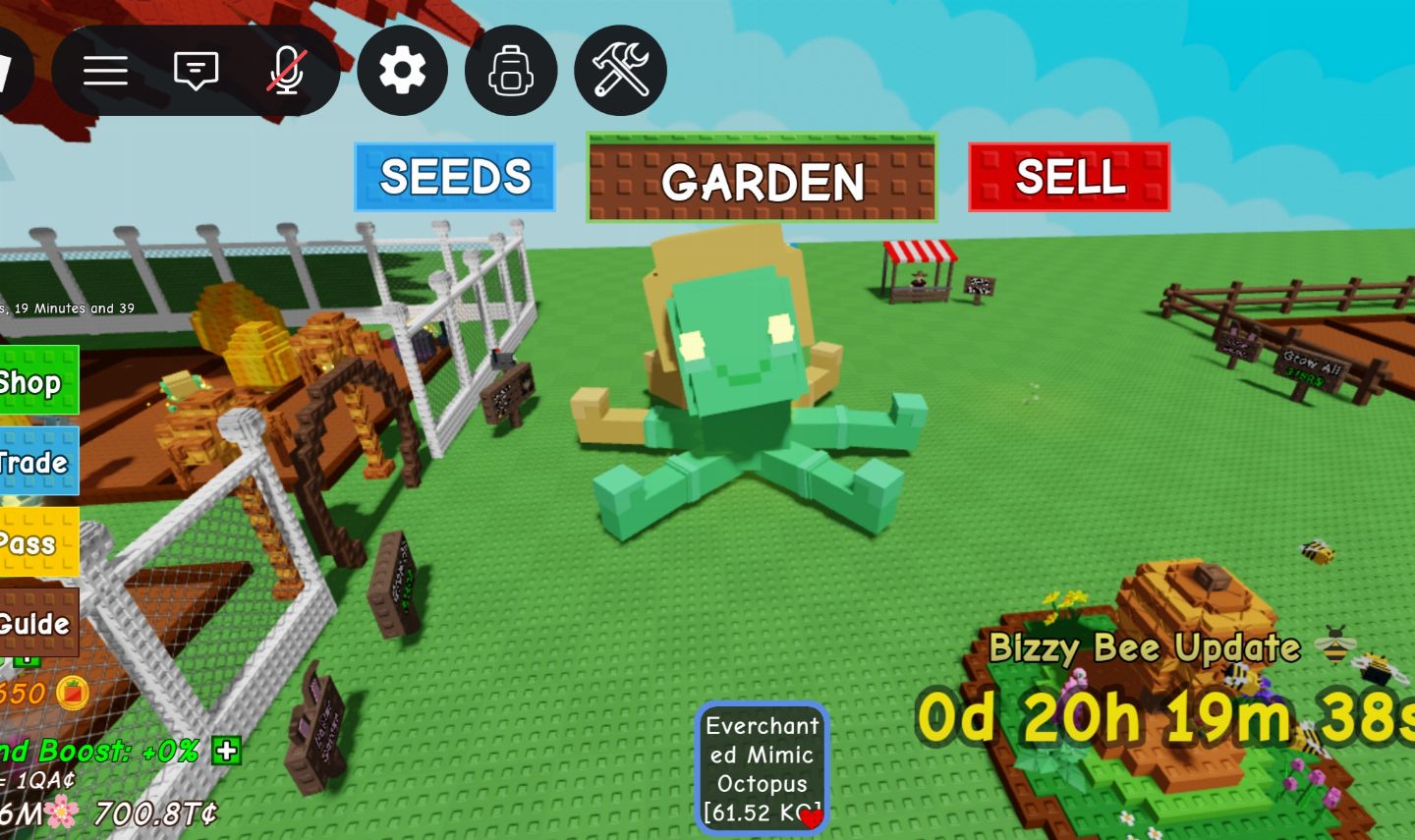Mimic huge grow a garden