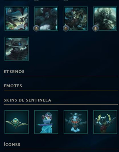 Conta LoL Rara (2014) | 61 Skins + Vários Legados | Ícones + Wards + Espólio