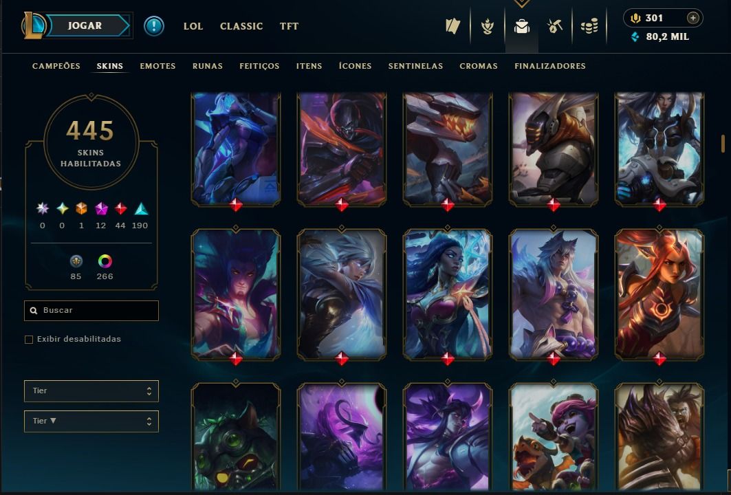 CONTA LOL GM 1300 LP - MMR DE CHALL/ 56% DE WIN RATE/