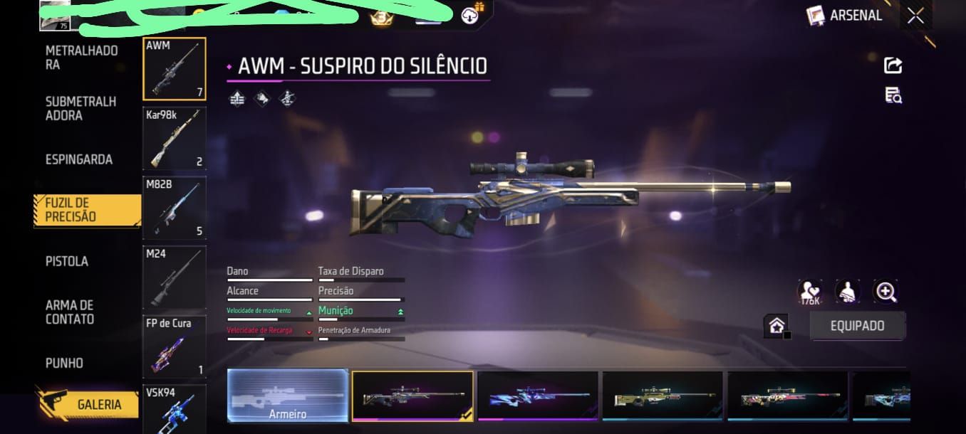 CONTA DE FREE FIRE GEMADA LEVEL 75