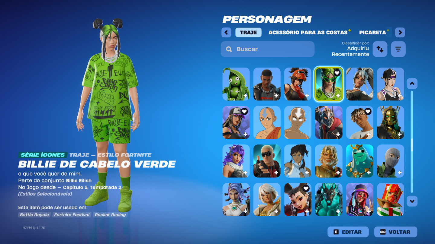 Conta de fortnite desde o cap 1 temp 6, com skins exclusivas da Playstation