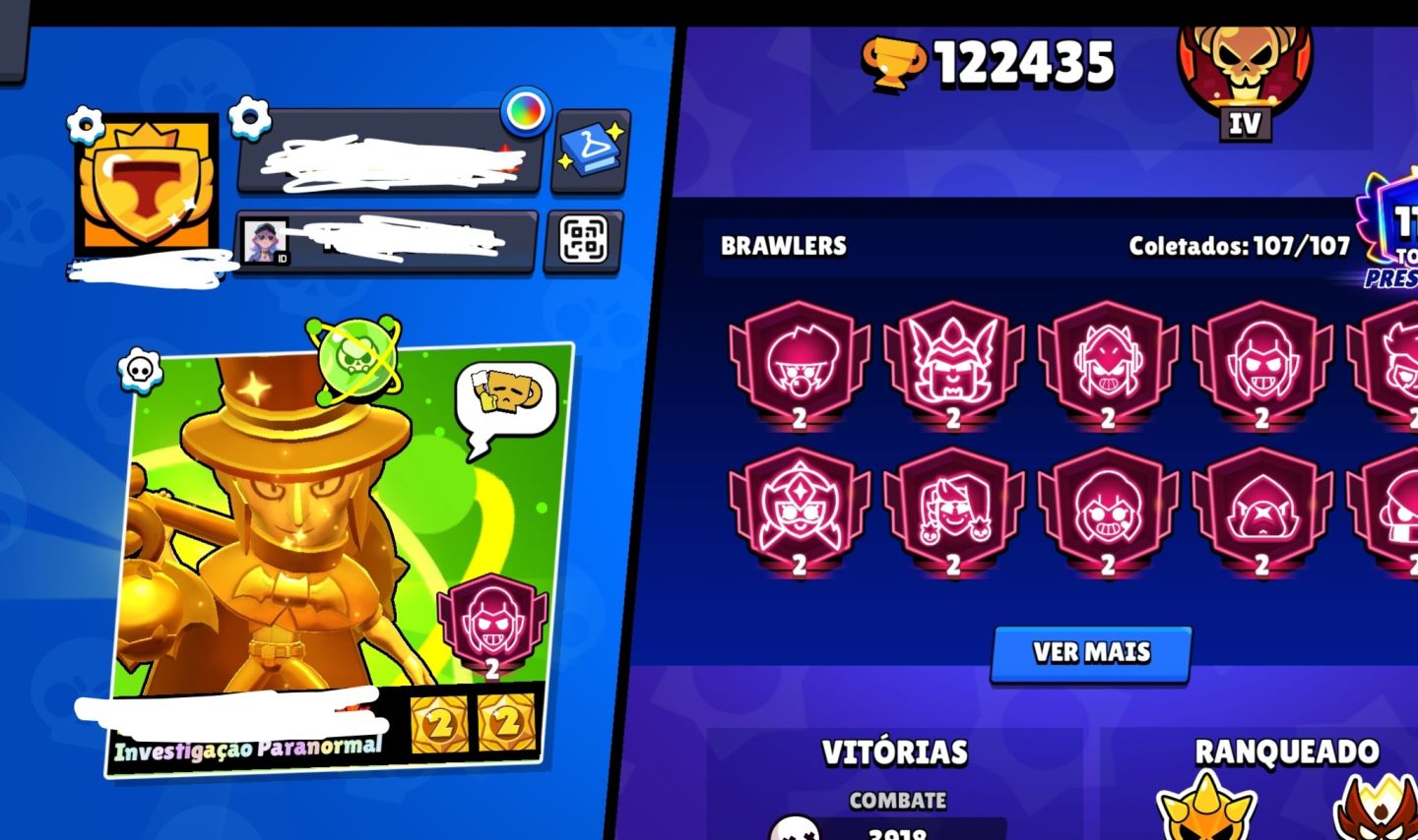 Conta Full Nível 11, 10 skin PRATA, 6 de Ouro, Muita skin rara e antiga