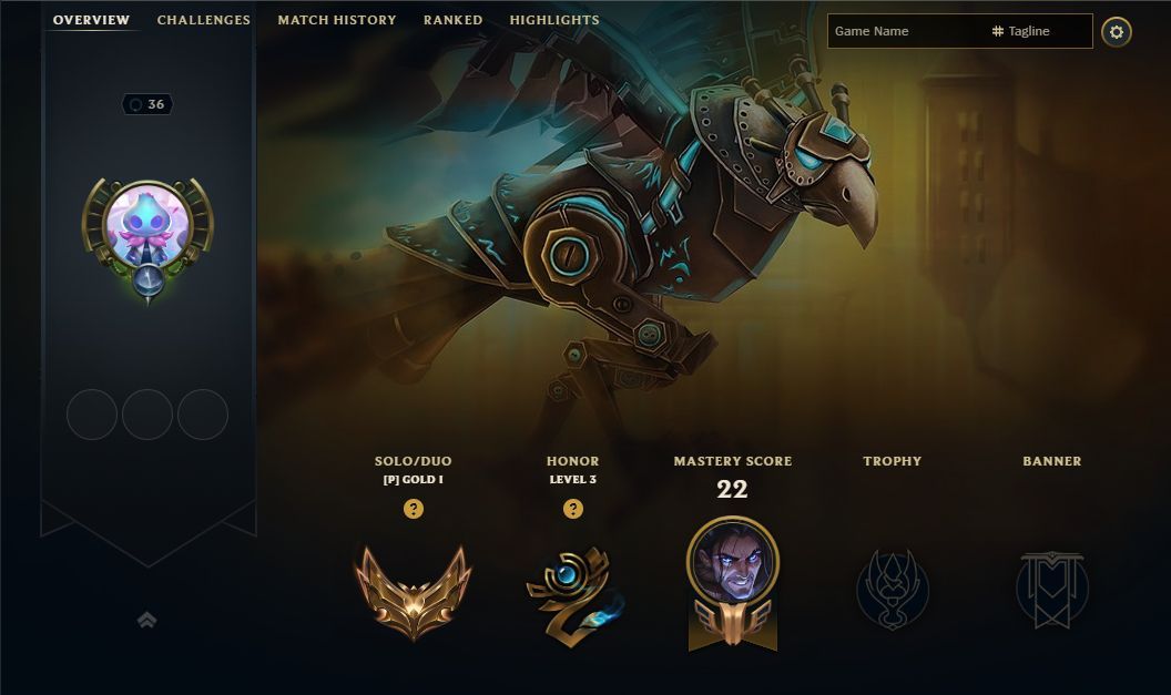 OURO 1 | MMR ALTO | ANIVIA HEXTEC | 13,5K | APENAS 3 JOGOS [FULL ACESSO]