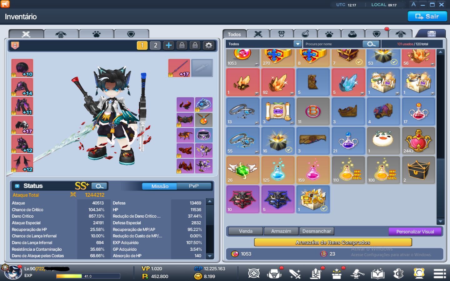 Grand Chase Classic | CLV 722 | 10 Cartas Reaper | Full Set Void | Conta End Gam