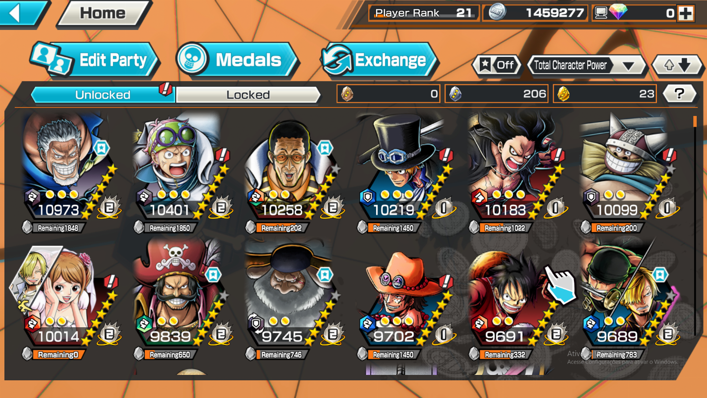 Conta top com 6 ex e um bom set de medalhas e HB 4