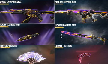 CONTA COM PACOTE CHAMPIONS 2023 E 2024, LEQUE FLAMEJANTE E KARAMBIT VCT 2025.