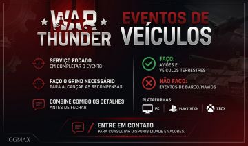 Farm de Pontos de Evento War Thunder Aviação e Tanques (Não faço Naval)