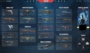 Conta com várias skins