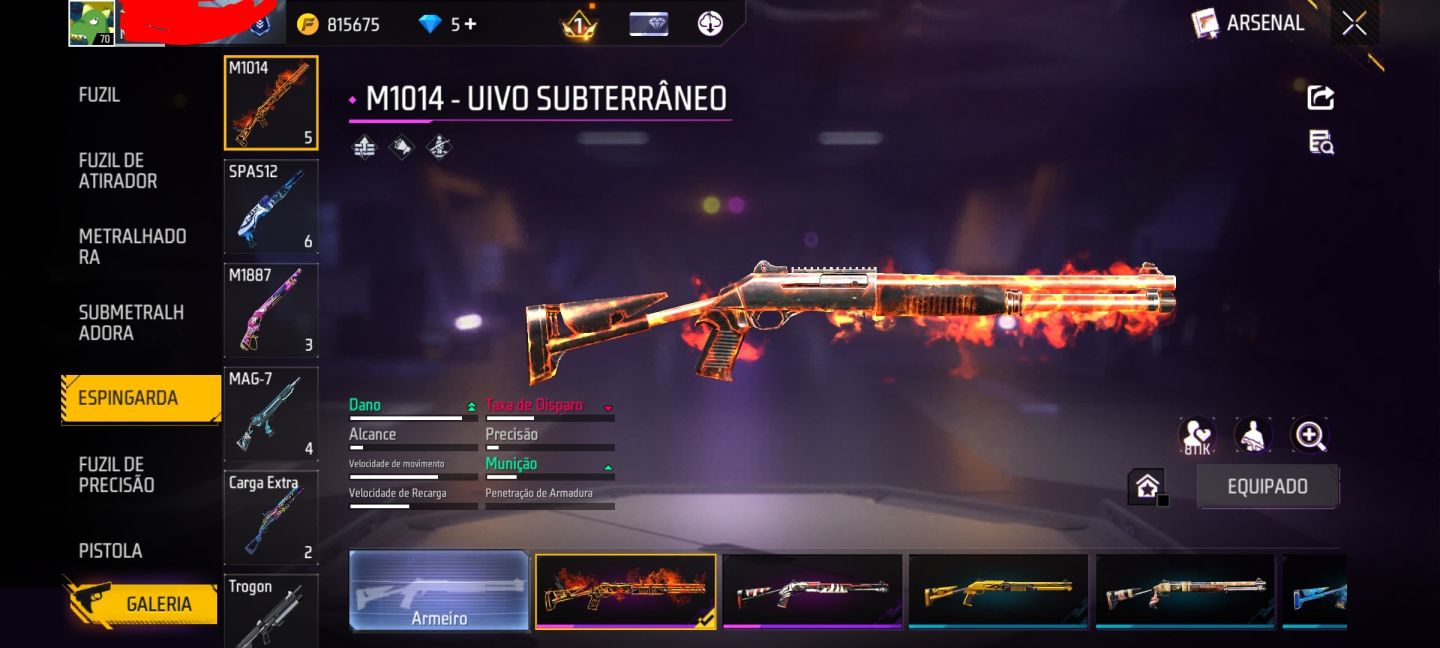 Conta de free fire antiga