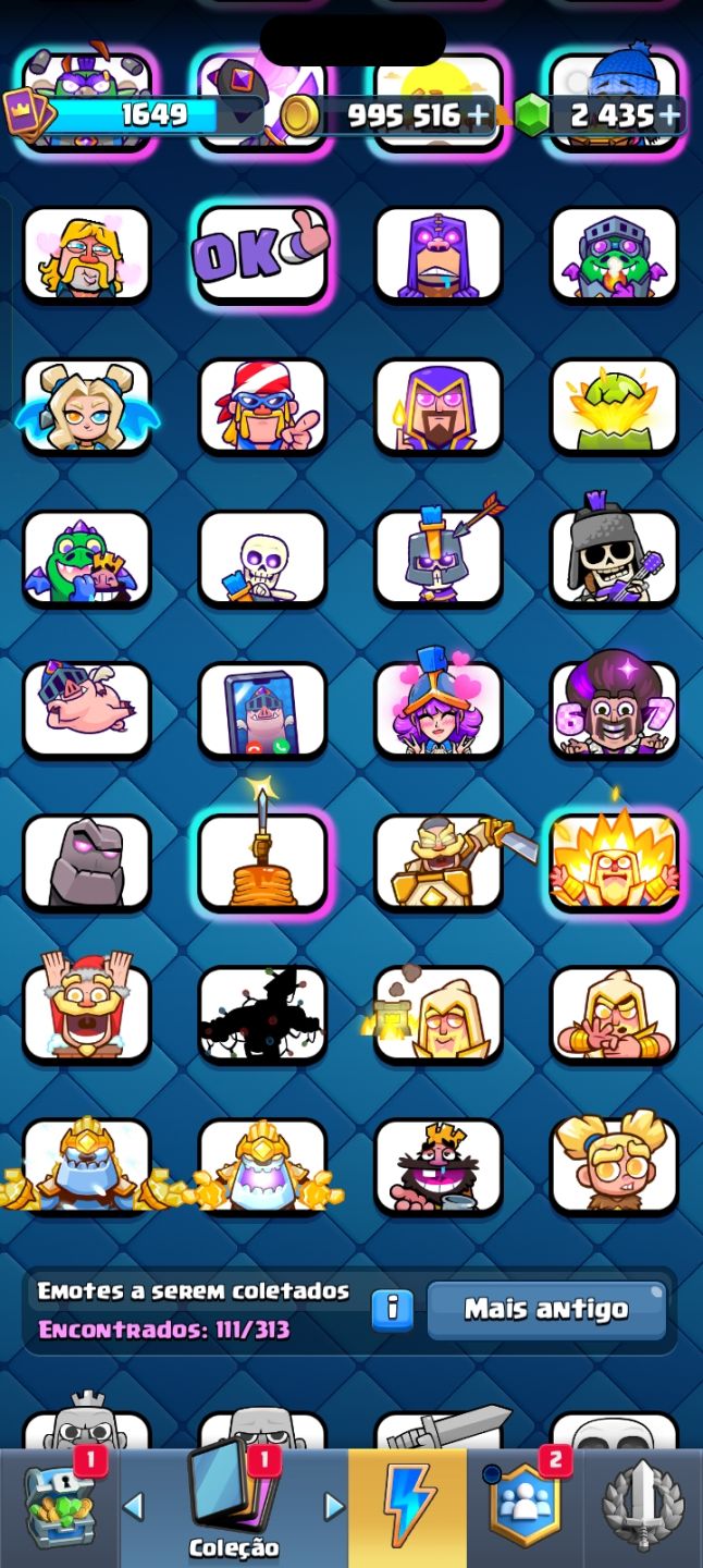 Conta Clash Royale deck full