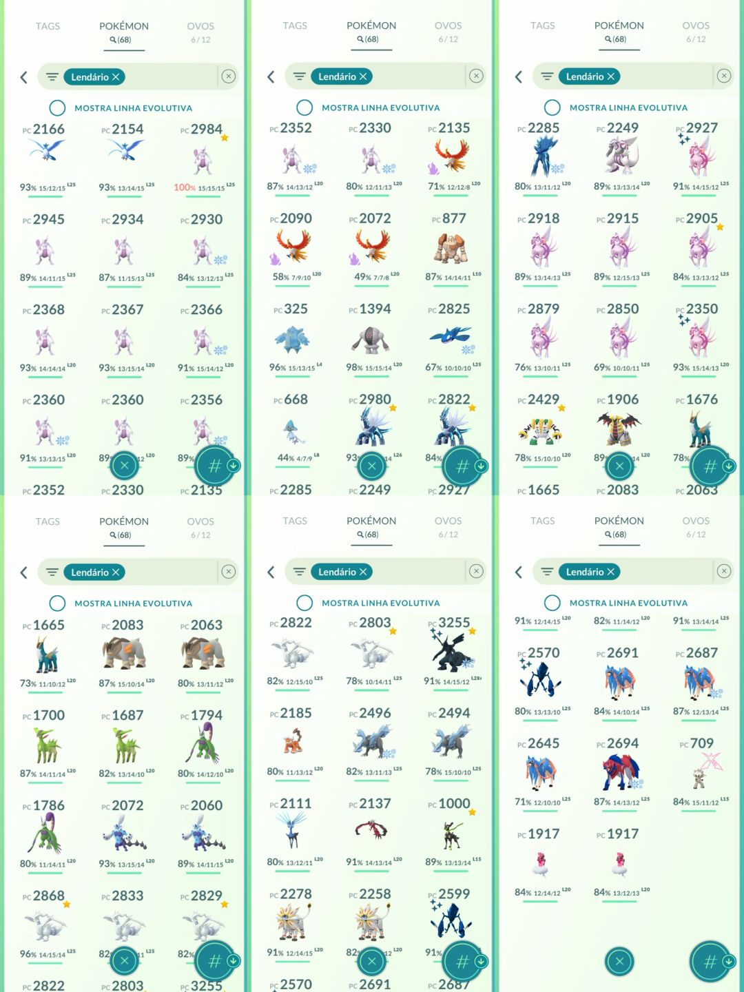 CONTA PREMIUM LV42 ZEKROM SHINY FUNDO 4 LENDARIOS SHINYS E MAIS - POKEMON GO