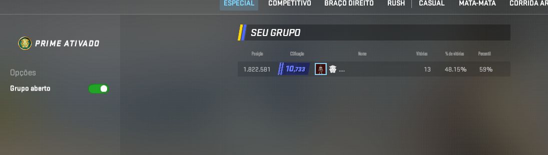 Conta CS2 com Prime