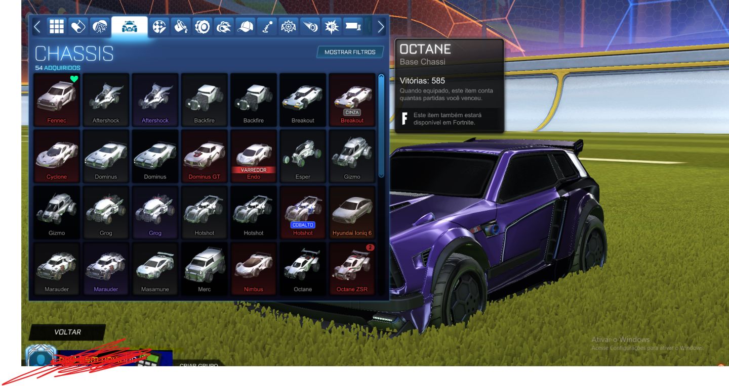 Conta Rocket League antiga e Rara. Rank C3 no X2 e Vários BMs