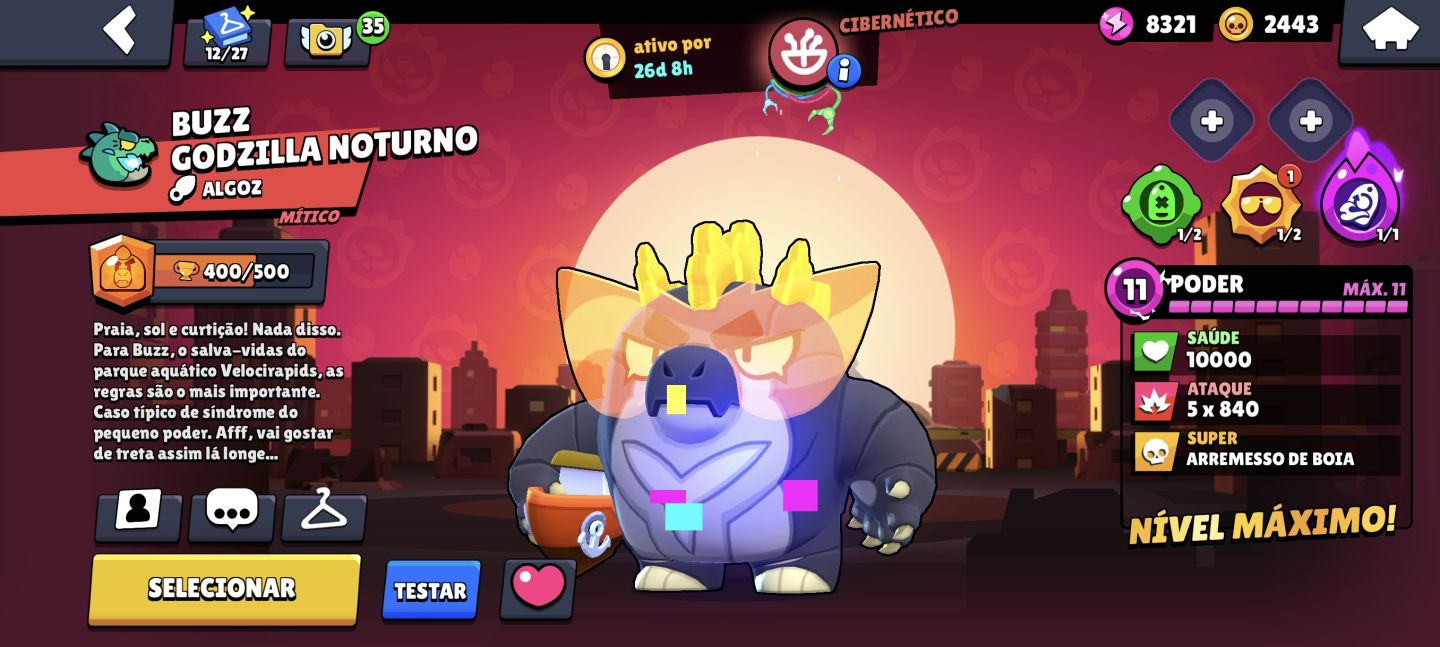 CONTA BRAWL STARS 26K | 79 BRAWLERS | BAKUGO + GODZILLA + BOB ESPONJA + UNO