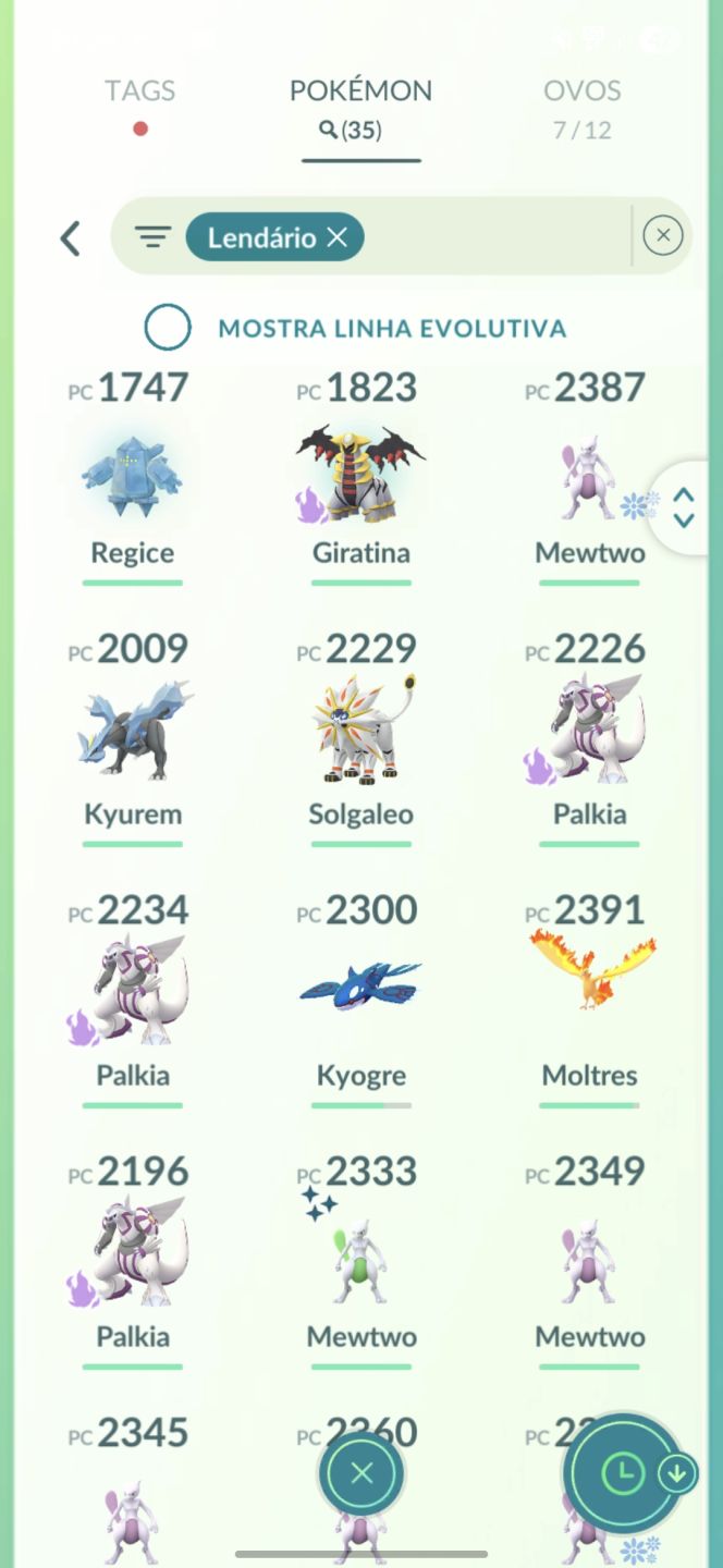 2 mewtwo shiny + 1 mewtwo 100% - Conta avançada Pokemon Go