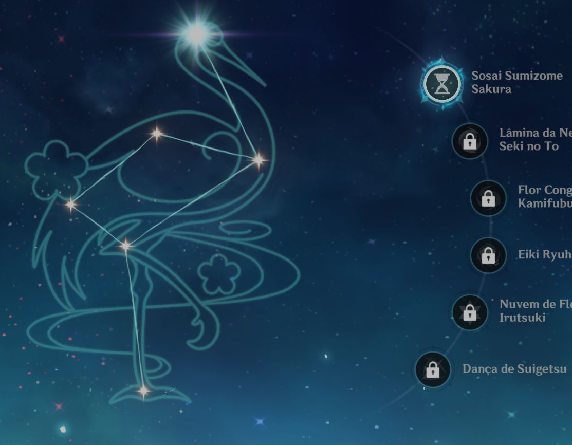 Conta genshin impact rank 60 com personagens com constelações e assinaturas