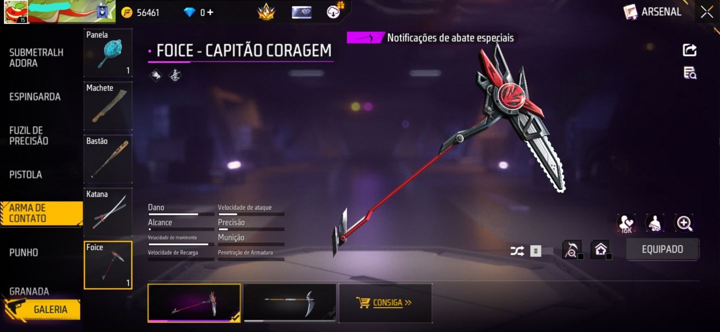 CONTA FREE FIRE COM CONJUNTO DAMA ESCALARTE | AWM ATRIBUTADA | CARTÃO DE TROCA