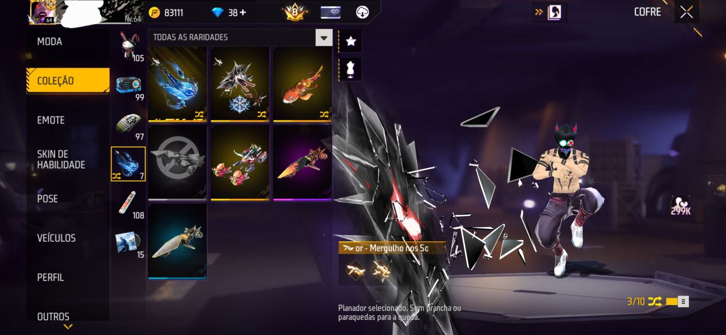 CONTA FREE FIRE 1 e 2 passes, prime 8 e muito mais!