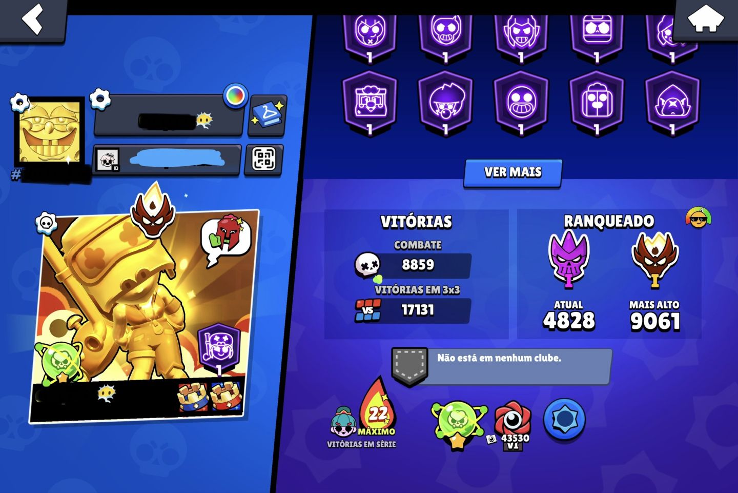 CONTA BRAWL STARS FULL LV11 HIPERCARGAS E BUFFIES / 105K TROFÉUS / 2 FRANK REI