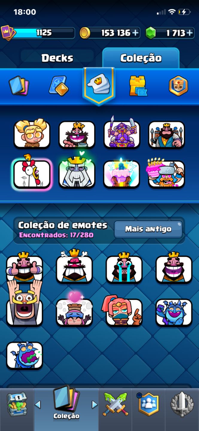 Conta de clash royale arena 22