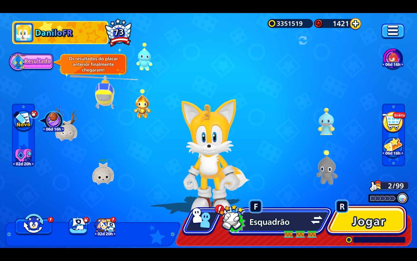 Sonic Rumble Party com os personagens principais disponíveis jogo Full Access