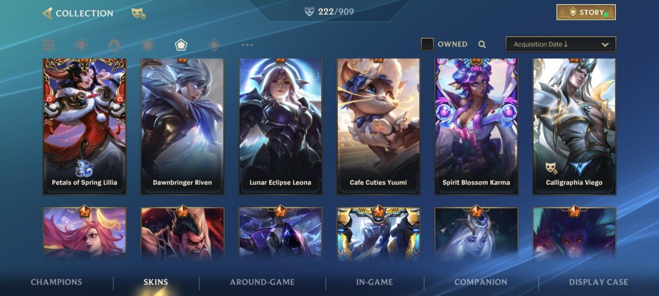 CONTA WILD RIFT | 222 SKINS | EX-DESAFIANTE