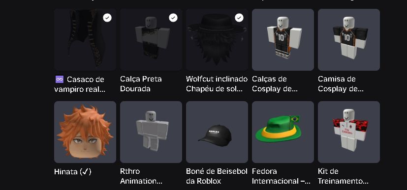 Conta com Skins no roblox!