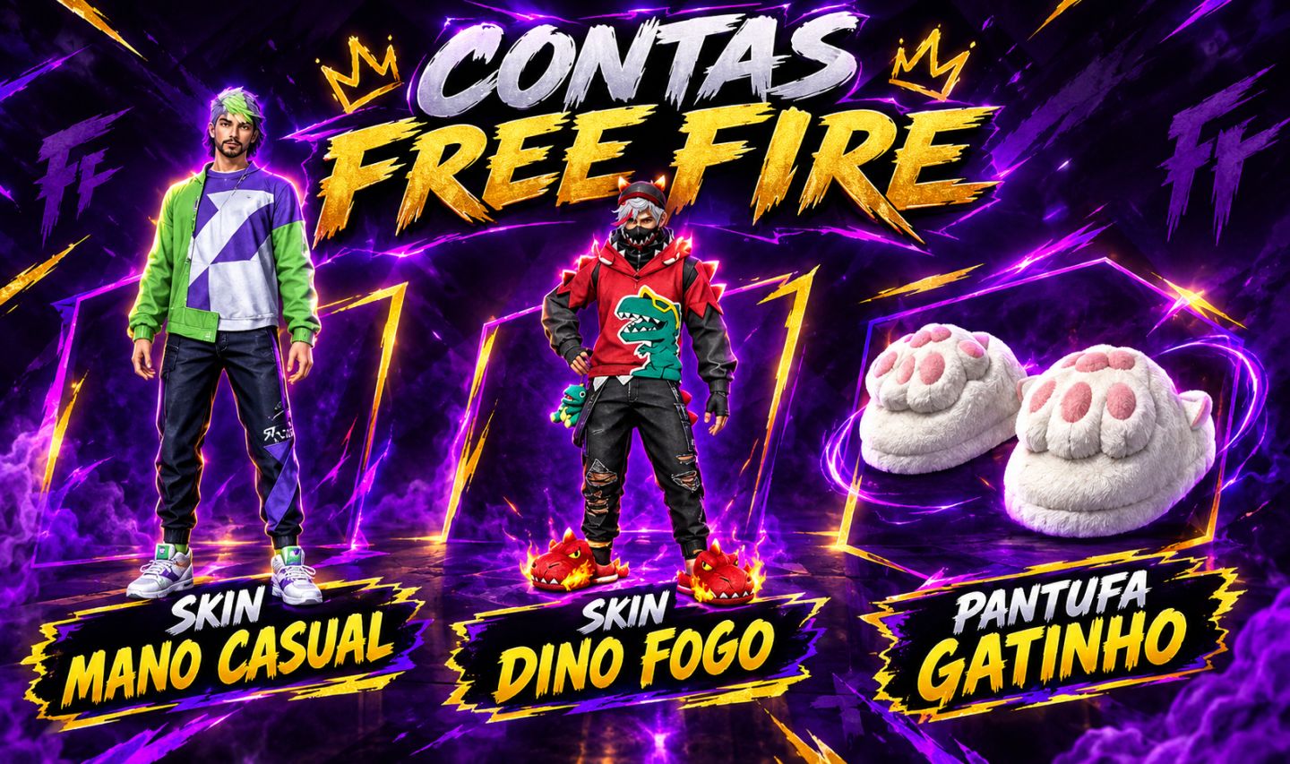 CONTA COM DINO FOGO + MANO CASUAL + PANTUFA GATINHO