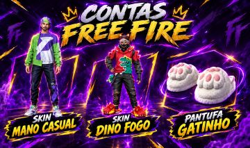 CONTA COM DINO FOGO + MANO CASUAL + PANTUFA GATINHO