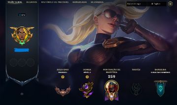 CONTA LEAGUE OF LEGENDS NVL 243 500K ZED 83 SKINS